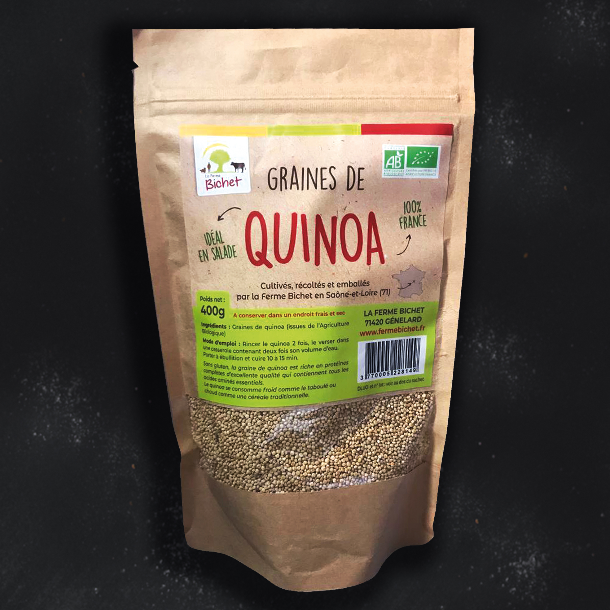 Graines de quinoa bio - Viande de boeuf charolais bio à la ferme